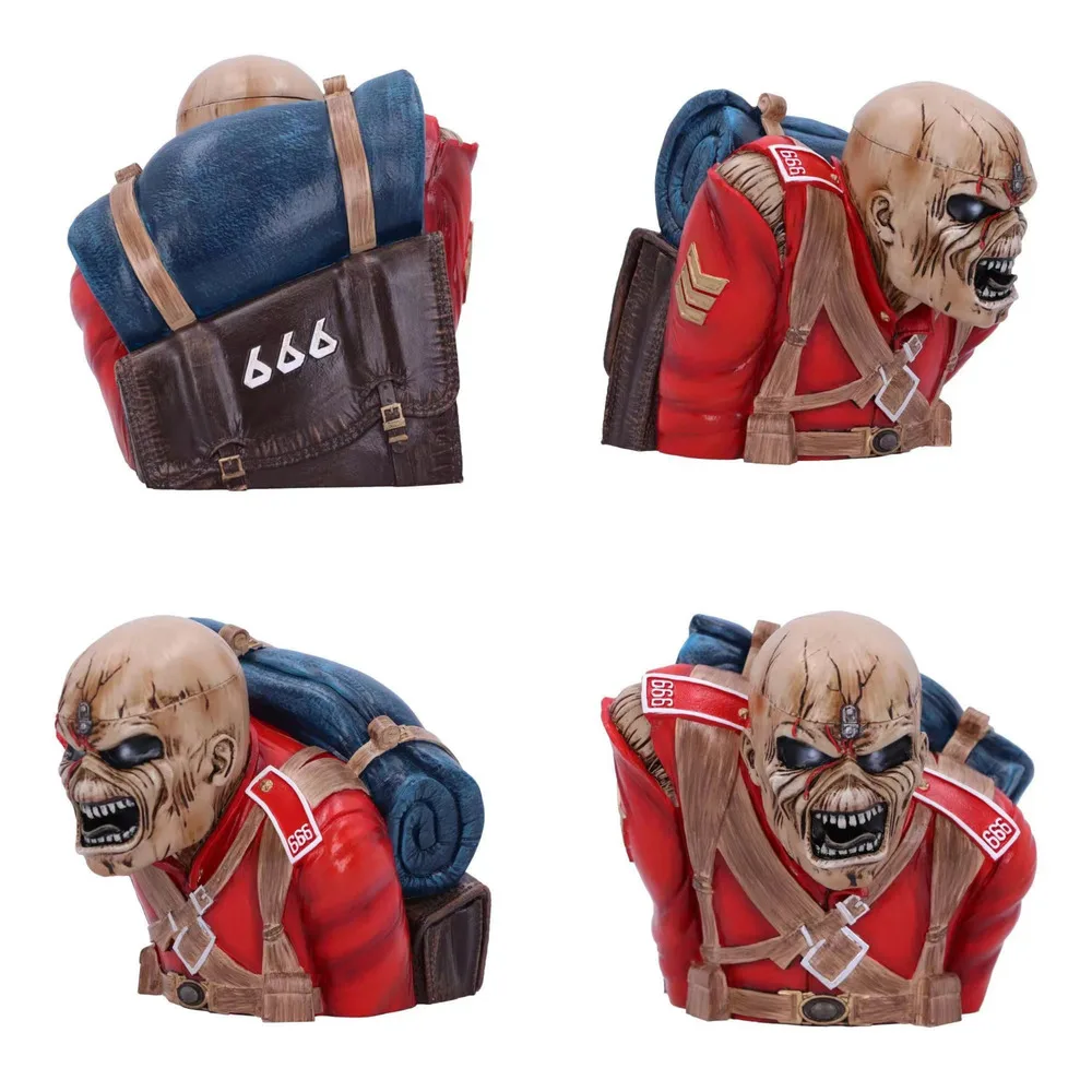 Resin Maidened Eddies Statue Resin, Figure Heavy Metals Band Skull Head Sculpture Horror Halloween Decor Home Room Ornament Gift