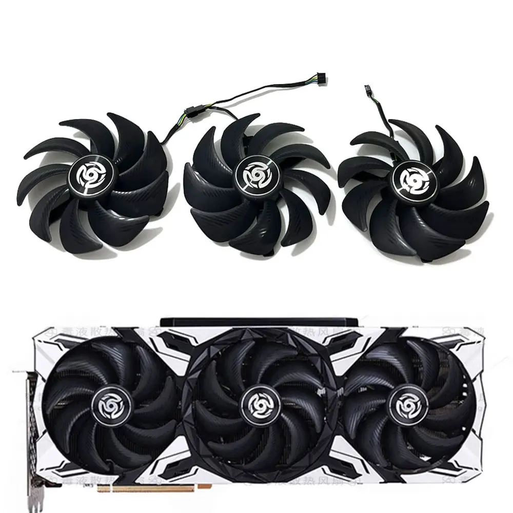 

GPU 105MM 4PIN GAH3B2H RTX4080 RTX4090D Silent Graphics Card Fan For ZOTAC Geforce RTX 4080 RTX 4090 4090D APOCALYPSE Cooler Fan