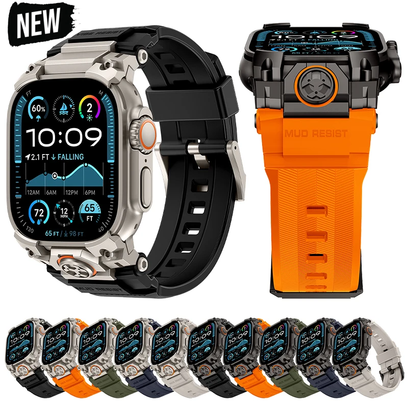 

Силиконовый ремешок с защитой от падения для Apple Watch Ultra 3 2 49 мм, фиксирующий защитный ремешок для Iwatch Ultra 49 мм, аксессуары для браслетов