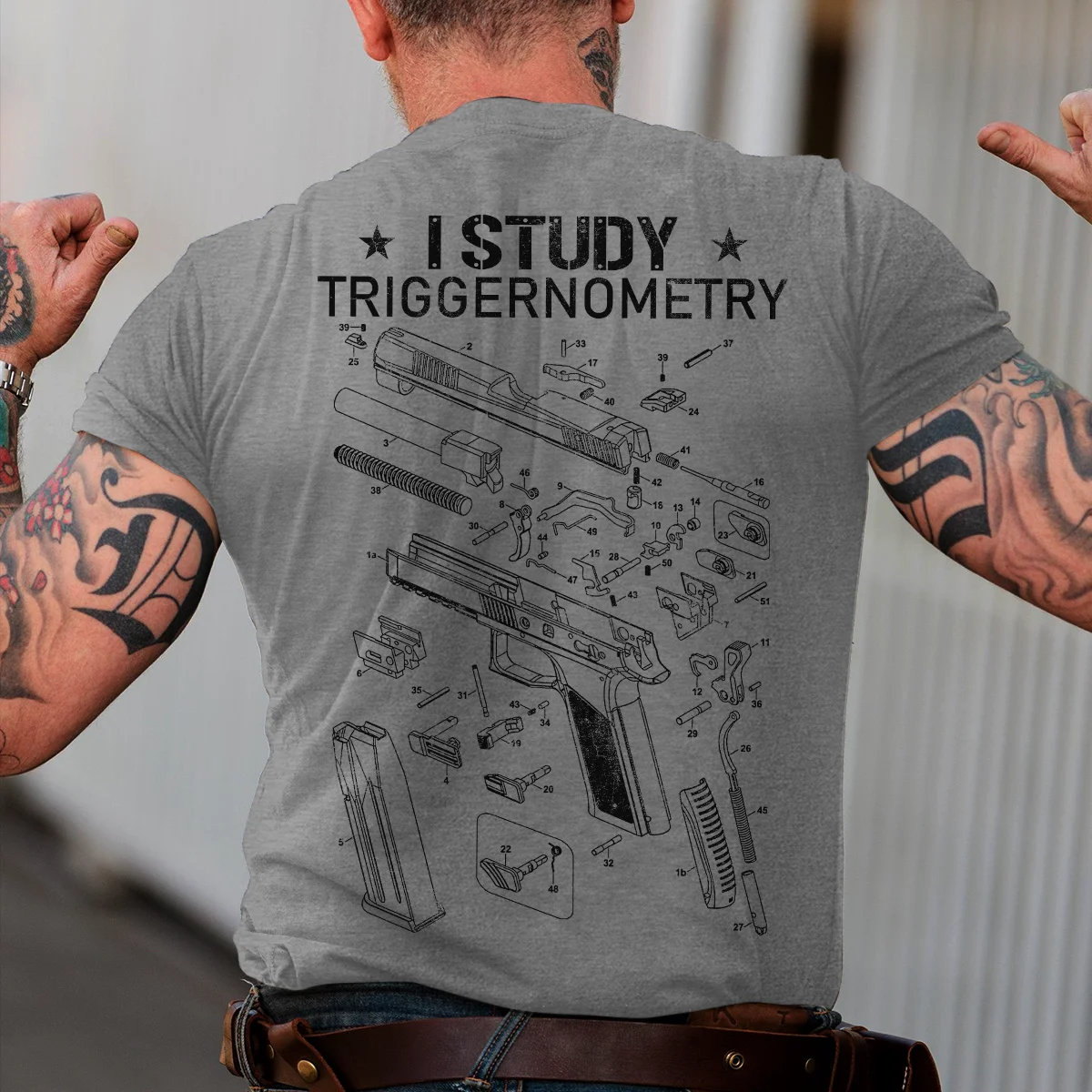 I Study Triggernometry Gun Owner Fathers Day Gift T-Shirt New 100% Cotton O-Neck Short Sleeve Casual Mens T-shirt Size S-3XL