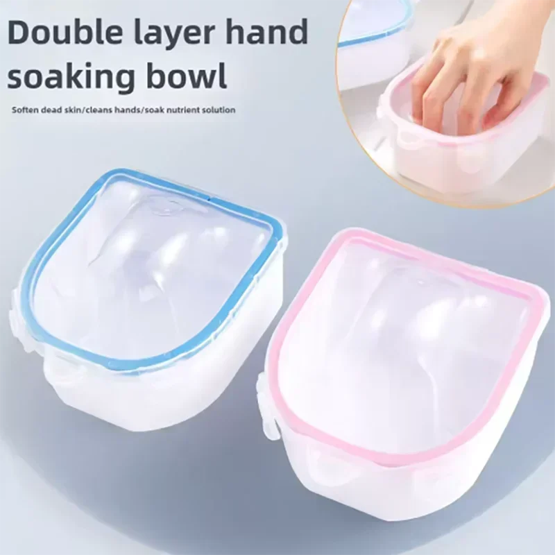 ネイルポリッシュリムーバー浸漬ボウル ネイルアートトリートメントヘルスツール 耐久性のある角質ケアバブルボウル ジェルネイルリムーバー