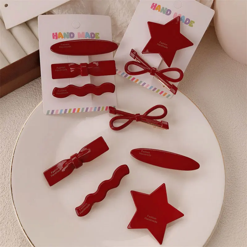 

Five-Pointed Star Women's Hair Clips Fashionable Hot Girl Style Hair Card Gift Party Shopping Side Clip Women's Hair Accessories