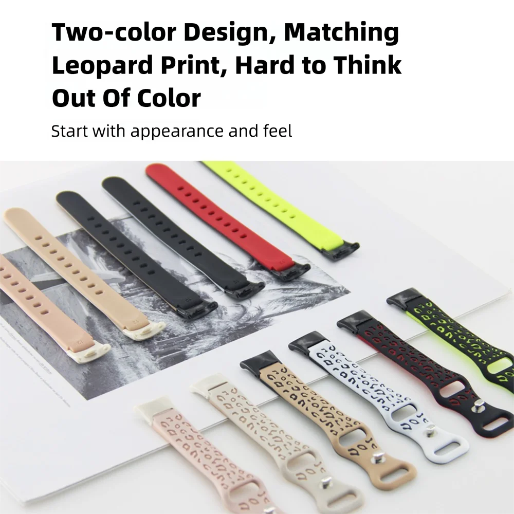 ليوبارد طباعة حزام ساعة اليد ل Xiaomi الفرقة 8/8NFC/9/10 سوار الإفراج السريع Sweatproof سيليكون الرياضة ساعة ذكية الفرقة Correa