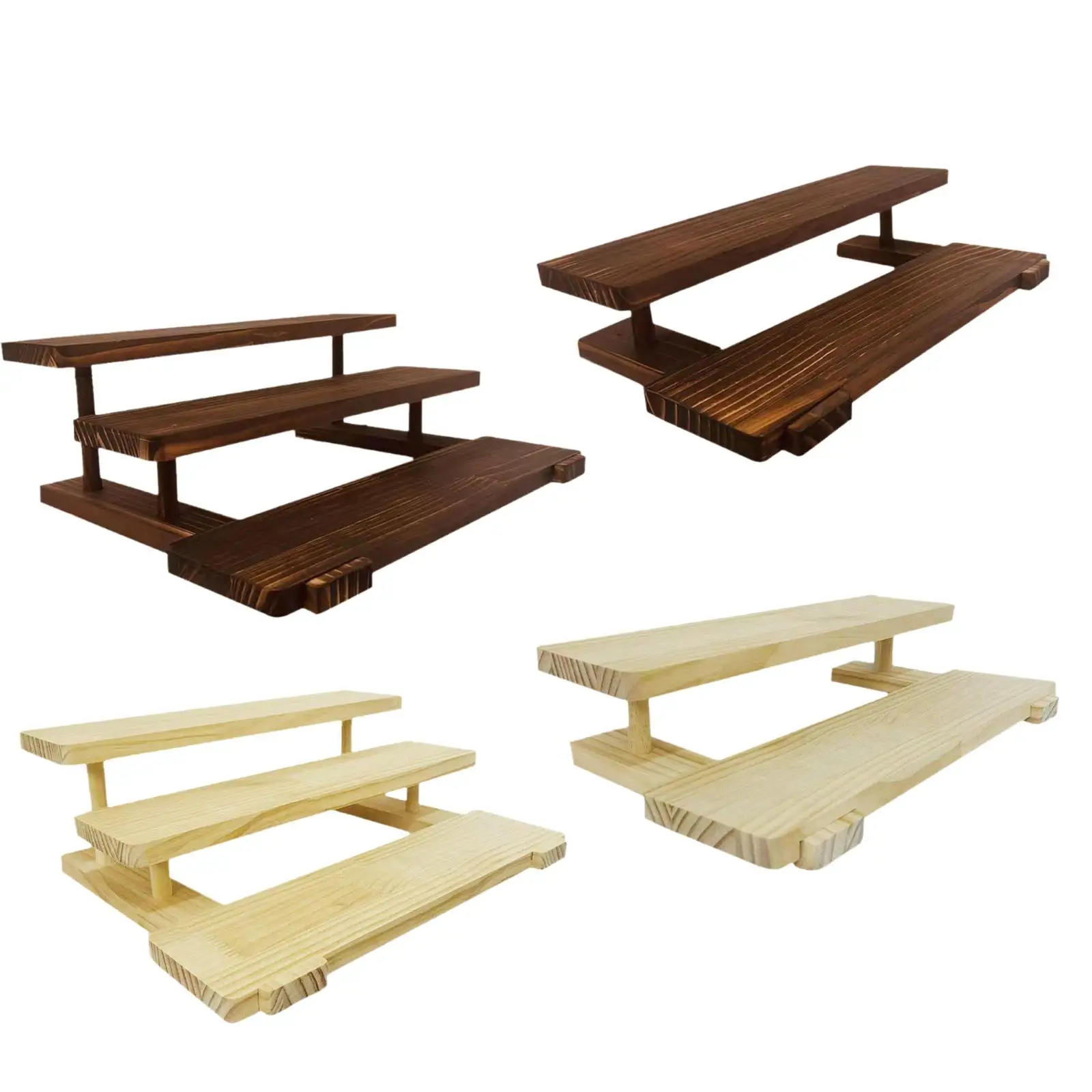 

Деревянная витрина, органайзер для ювелирных изделий, современный декор для хранения, многоуровневая подставка для растений для ванной комнаты, балкона, скульптуры, спальни