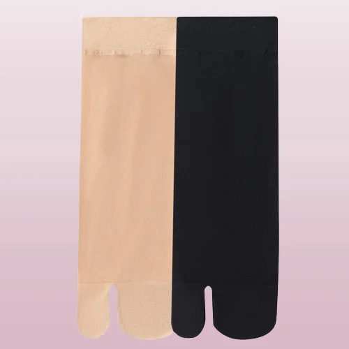 5/10 Paar Zwei-Finger-Socken Sommer dünne Waden socken transparente Strümpfe atmungsaktive schweiß absorbierende Hautfarbe Damen socken