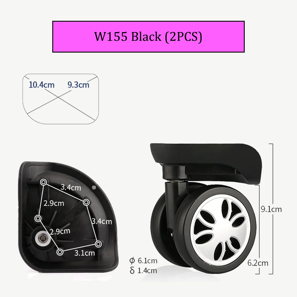 Suitable For Hongsheng Trolley Case Accessories Universal Wheel Suitcase Mute Wheel High Quality Material Maintenance Pulley