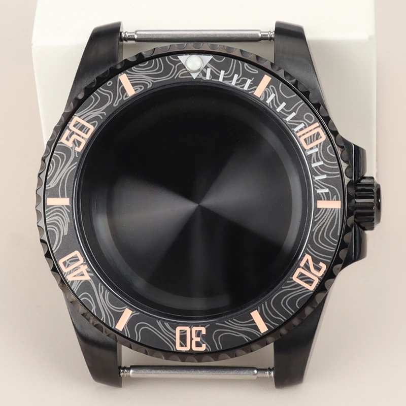 

40mm High-Quality SUB Black Watch Case Sapphire Glass Stainless steel For SUB NH35 NH36 NH38 NH34 Miyota8215 ETA2824 28.5mm Dial