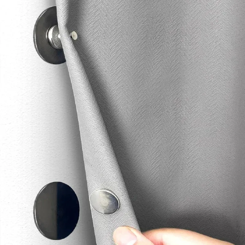 1/30Pairs الستار المغناطيس إغلاق مع التصحيح ذاتية اللصق إبقاء الستار مغلقة الحمام غرفة نوم المغناطيسي حجب الضوء مشبك