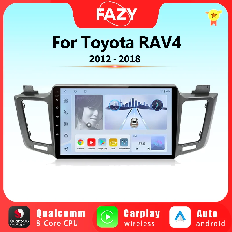 

Автомагнитола на Android для Toyota RAV4 RAV 4 XA40 2012-2018, автомагнитола, мультимедиа, GPS-навигация, 2 DIN, Авторадио, стерео, 4G