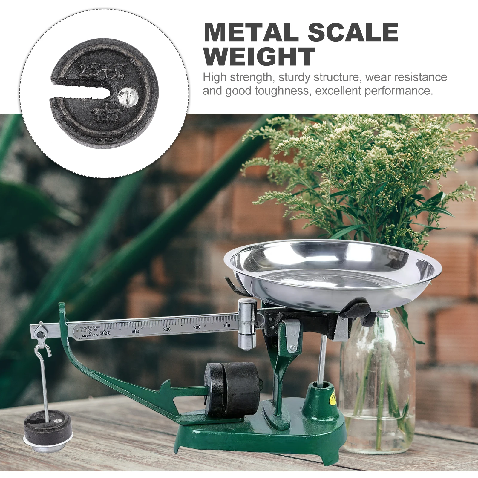 

Cast Iron Scale Weight Elegant Chinese Style Design Multi-Use Measurement Tool for Dry Fruit Tea Leaves Jewelry Accurate