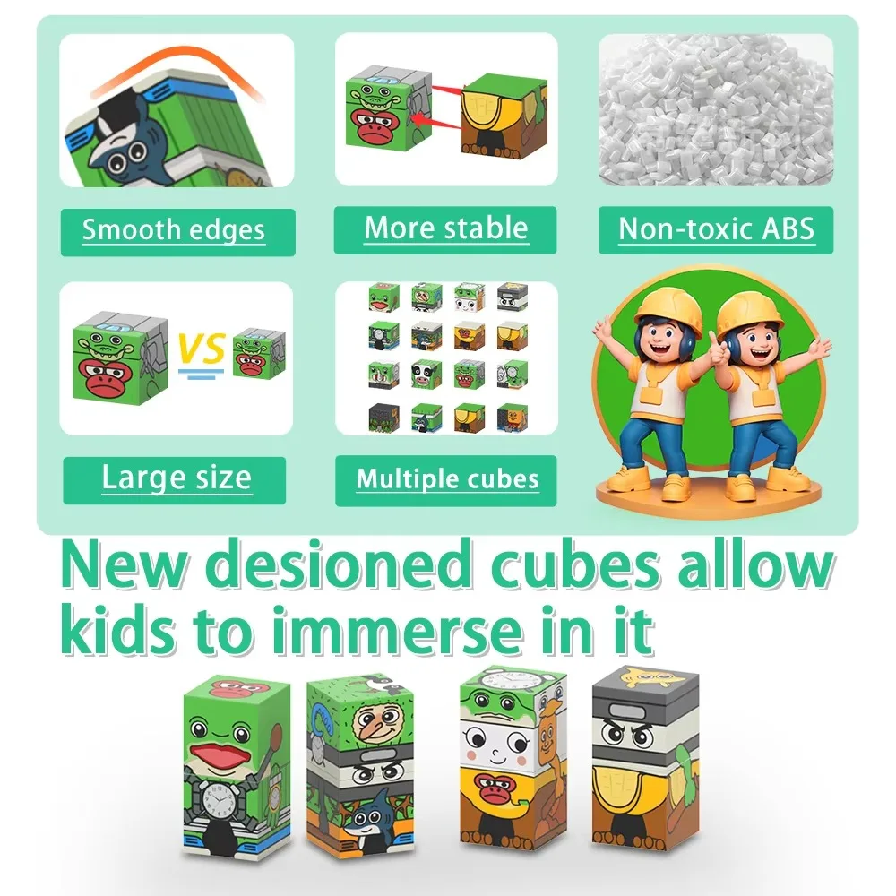 Tung Tung Sahur Figuren Magnetblock Tralalero Tralala Brainrot Build DIY STEM Sensorisches Spielzeug für Kleinkind Geburtstagsgeschenk