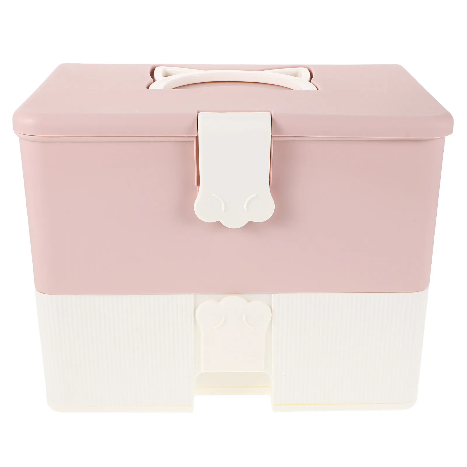 Double-Layer Nail Box Organizer Case Large Capacity Manicure Tool Storage Box Portable Nail Kit Organizer for