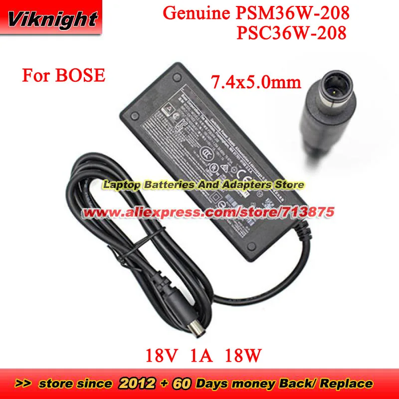 

Genuine PSM36W-208 AC Adapter PSC36W-208 293247-009 18V 1A 18W for SOUNDDOCK II III 2 3 Charger 309612-003 354969-0020 7.4x5.0mm