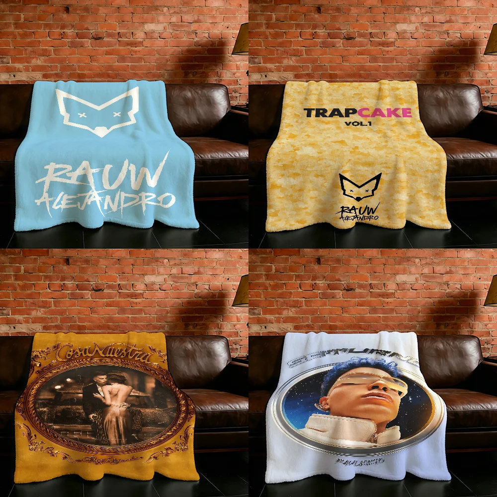 Singer R-Rauw Alejandro Blanket Flannel Warm Soft Throw Blanket For Room Sofa Childish Birthday Gifts