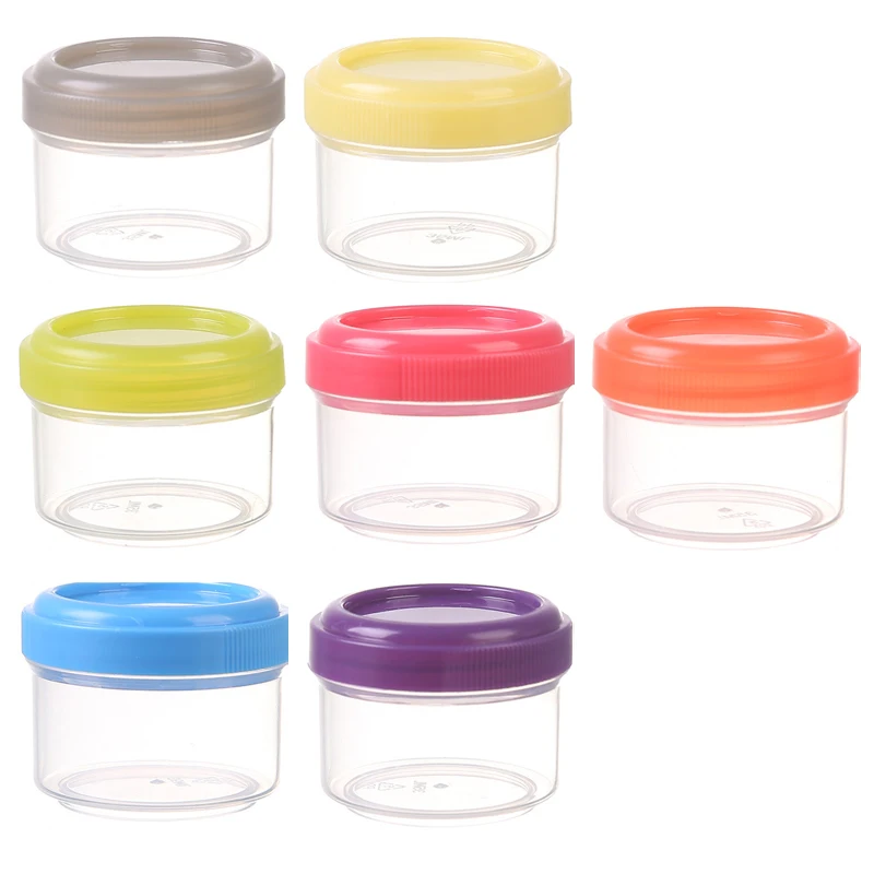 

4Pcs 35ml Salad Dressing Containers To Go Plastic Twist Top Sauce Condiment Container With Lid Lunch Box Accessories