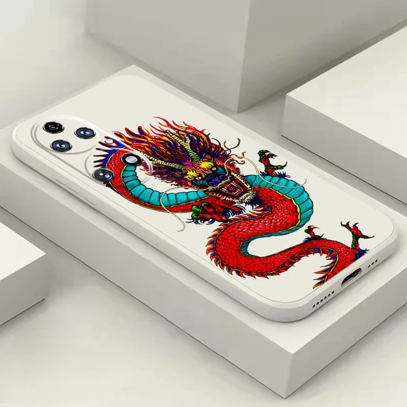 중국 디바인 드래곤 휴대폰 케이스, 화웨이 아너 50 50se 30 10 라이트 8X 9X 프로 메이트 40 30 30E 20 10 프로 플러스 카르카사 코크