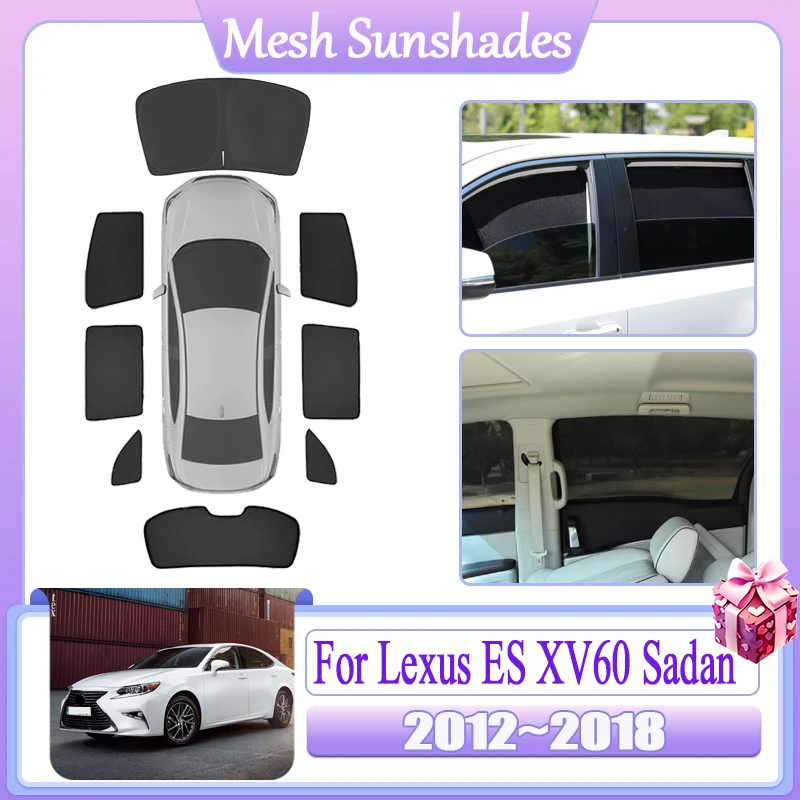 Car Sunshade For Lexus ES XV60 2012 2013 2014 2015 2016 2017 2018 Magnetic Curtains Sunshade Shading Visor Car Part Accessories