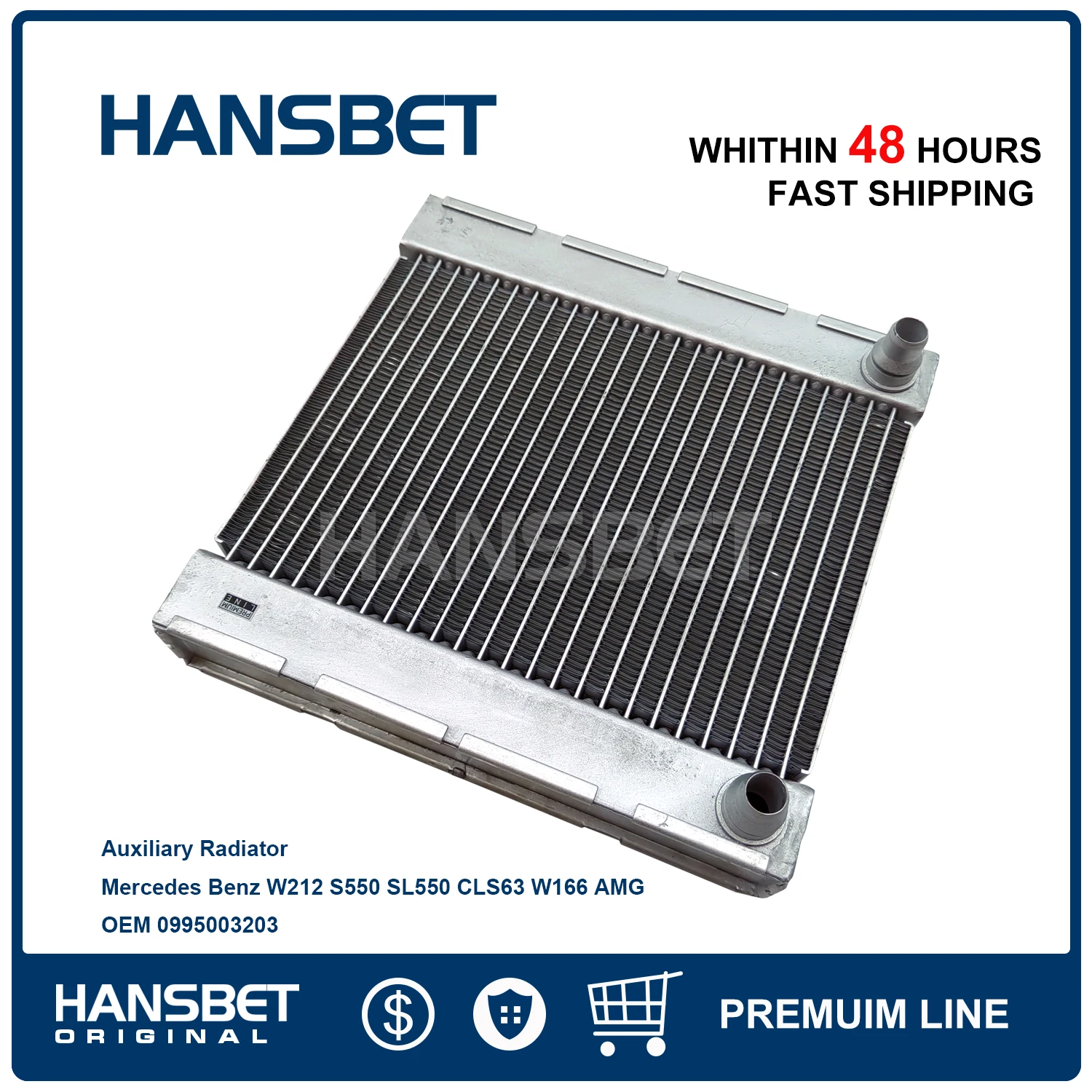 

Engine Auxiliary Radiator Fit Mercedes Benz E-CLASS E63 W212 S212 W222 S550 SL550 CLS63 W166 AMG 0995003203 HANSBET