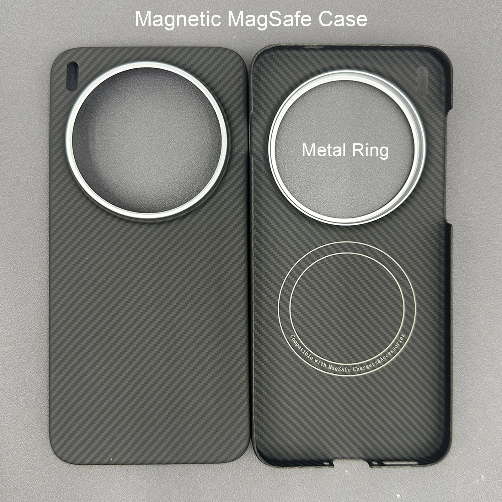 Funda magnética MagSafe para vivo x300/vivo x300 pro Kevlar aramida funda de fibra de carbono delgada y ligera cubierta de fibra de aramida negra delgada