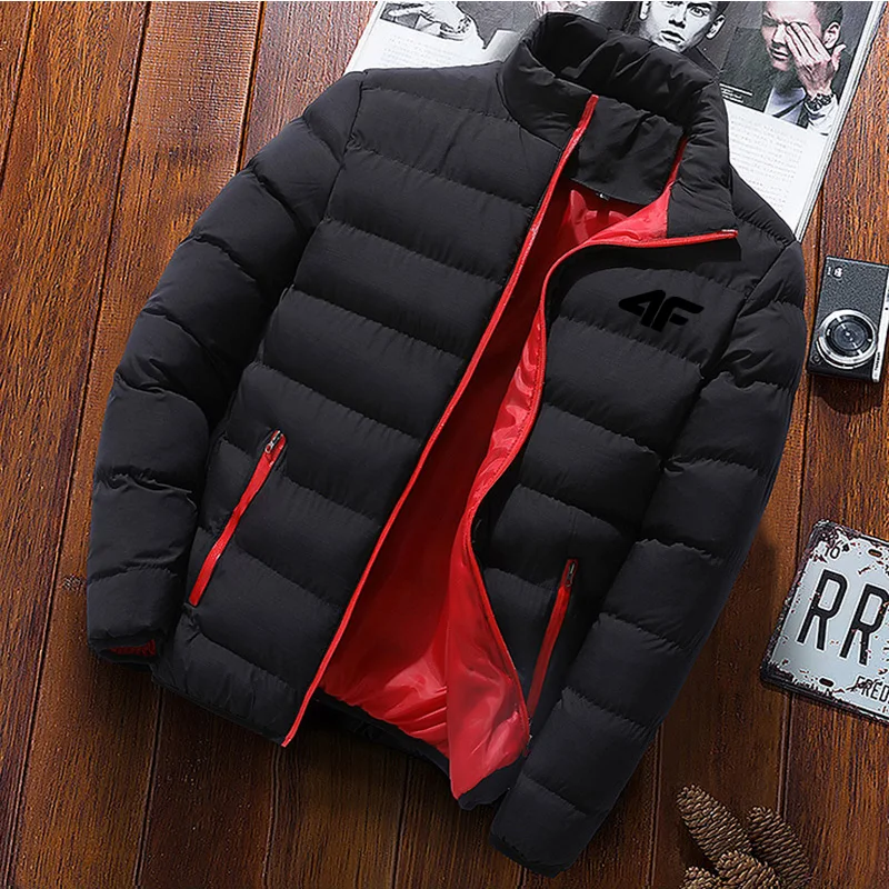 2024 trendy men\'s jackets and down jackets, casual and fashionable, monochrome, large, warm, autumn and winter, 2024