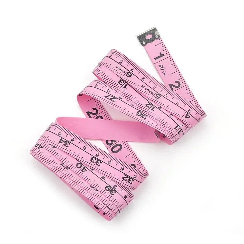 Black Portable Tape Measure Body Measuring Ruler Sewing Tailor Mini Soft Flat Ruler Centimeter Meter Measuring Tape 150cm/60inch