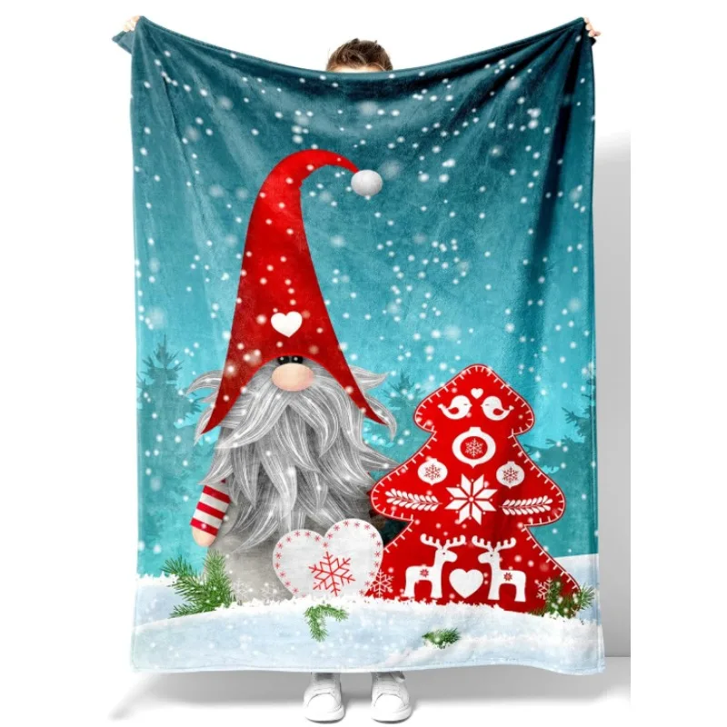 

Рождественское одеяло в виде гнома, подходящее для дивана-кровати, путешествий, гостиной и украшения дома, удобное, легкое и теплое одеяло.