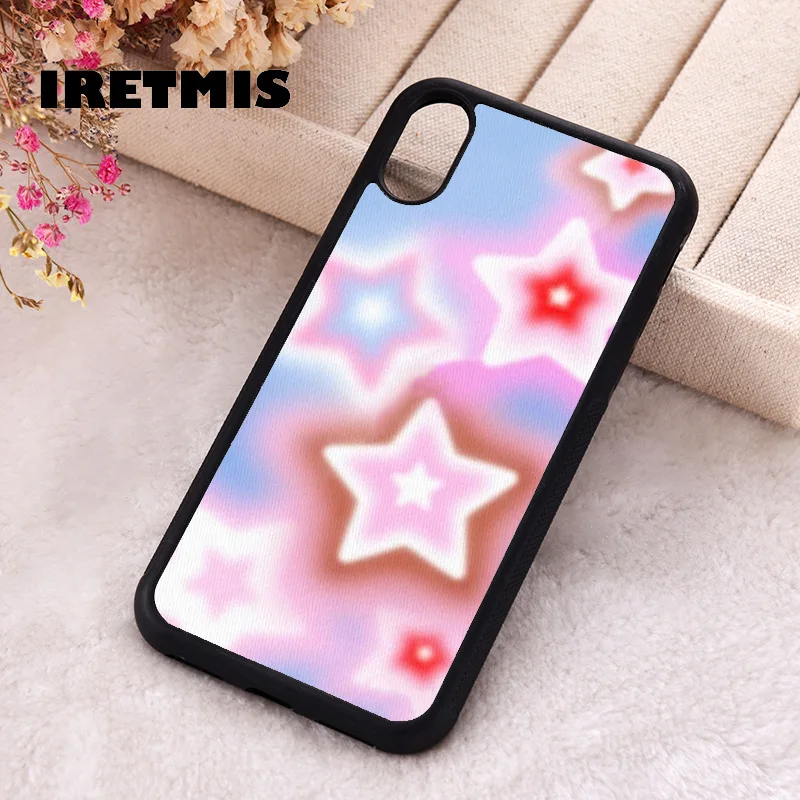 Iretmis Phone Cover Case for iPhone 6 6S 7 8 PLUS X XS XR 11 12 13 MINI 14 15 PRO MAX Silicone Rubber Dream Star 