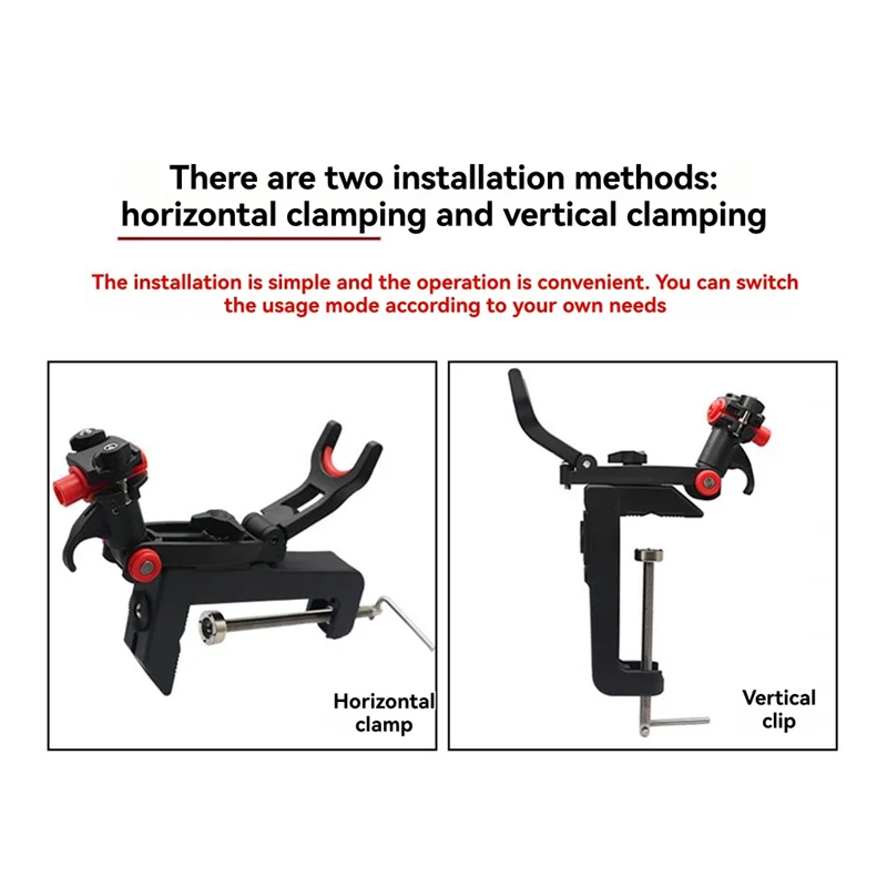 

B48B-Fishing Pole Holders For Boat, 360 Adjustable Quick-Release For Boat Clamp Fishing Rod Holders