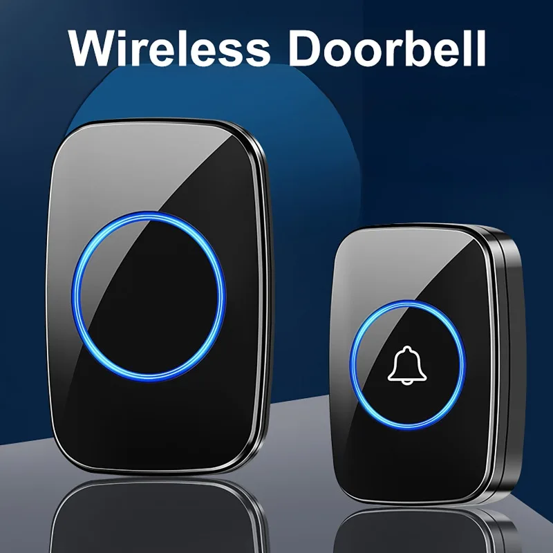 

Wireless Doorbell Intelligent Welcome Door Bell 300m Remote Control 60 Songs Melodies Home Smart Doorbell US/EU Plug Optional
