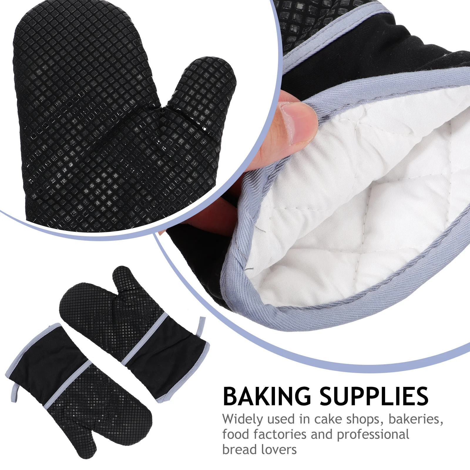 

1Pcs Oven Gloves Light Compact Easy Clean Store One Size Fits Most Men Women Bbq Baking Heat Insulation Mitts Silicone Gloves