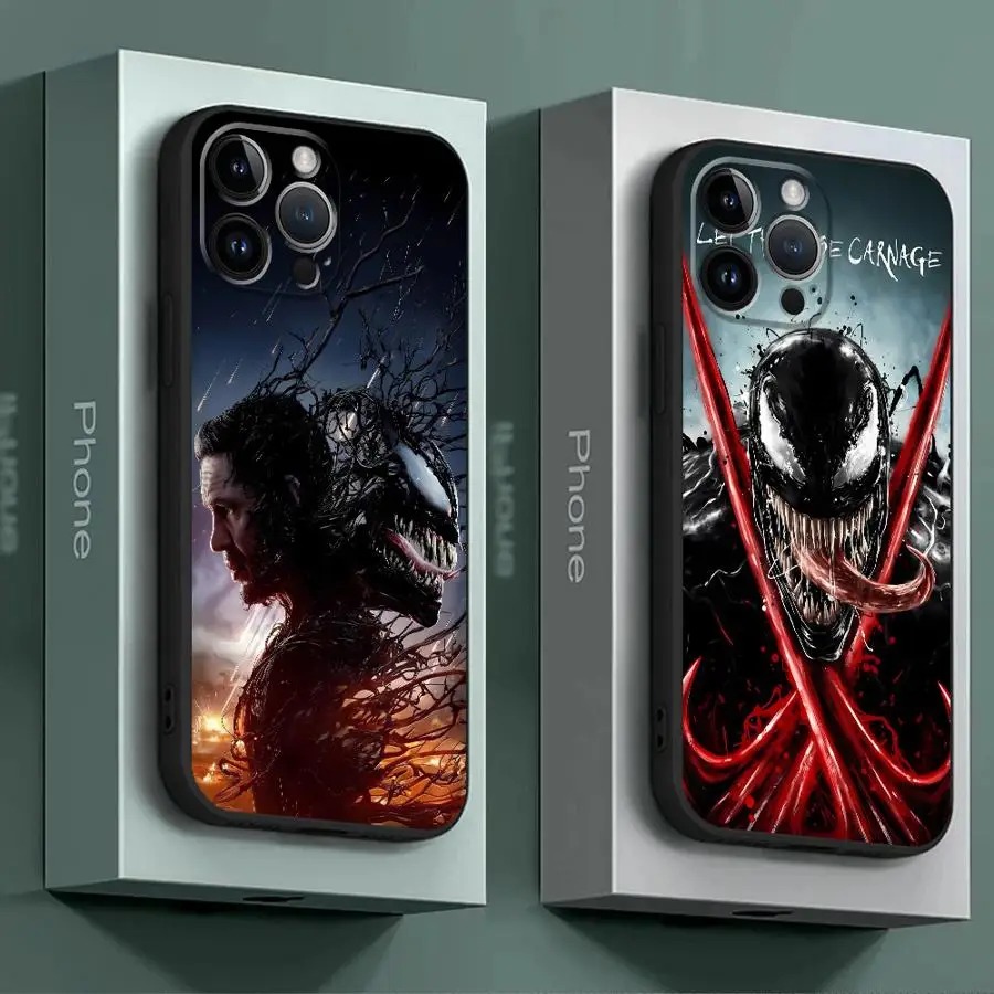 Venom Marvel Cover Phone Case for iPhone 16 14 13 15 Pro Max 11 Pro 12 Mini SE X XS Max XR 7 8 TPU Soft