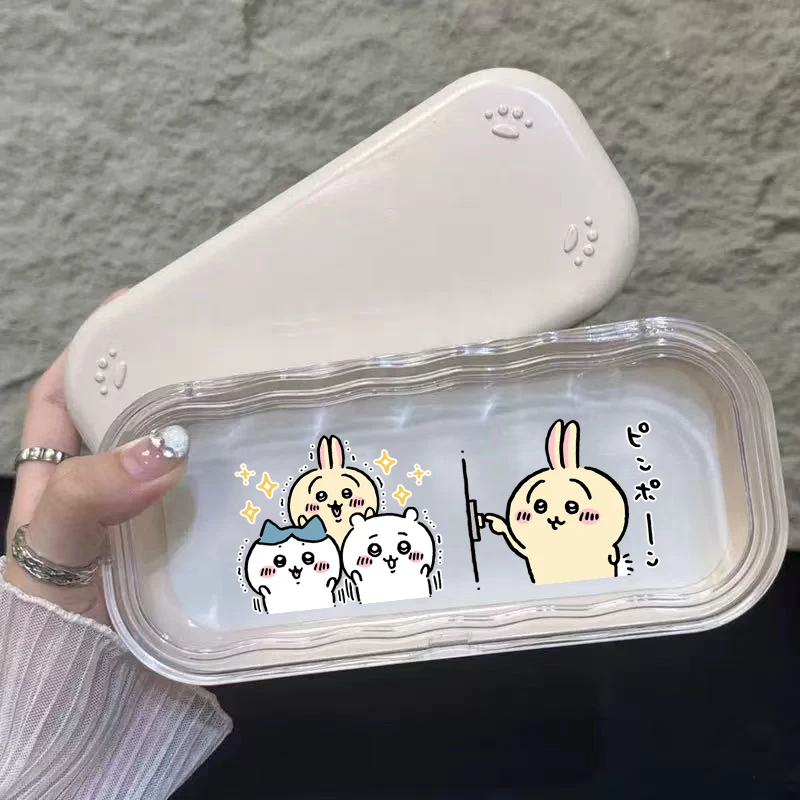 حافظة نظارات واقية ذات هيكل صلب كرتوني من Chiikawa، صندوق تخزين محمول أنيق لطيف للنساء، هدايا واقية للنظارات القراءة