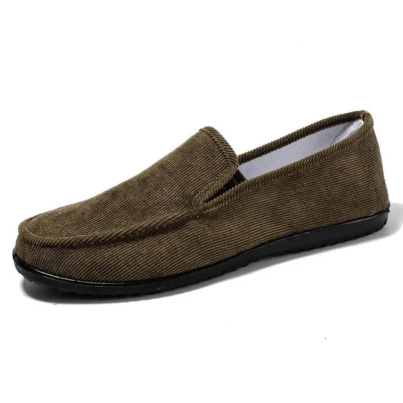

2025 Men's summer cloth shoes with soft sole driving footwear breathable casual, lightweight, non slip sole, bean shoes for men