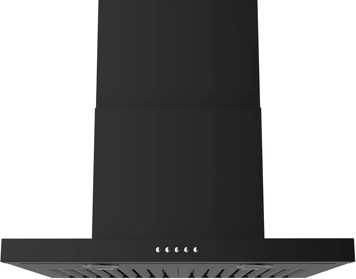 

24" Ran Hood 650 CFM Wall Mount Kitchen Exhaust with 3 Speed Fan LED Lights Push Button Ultra-thin Body Chimney Style Stove Vent