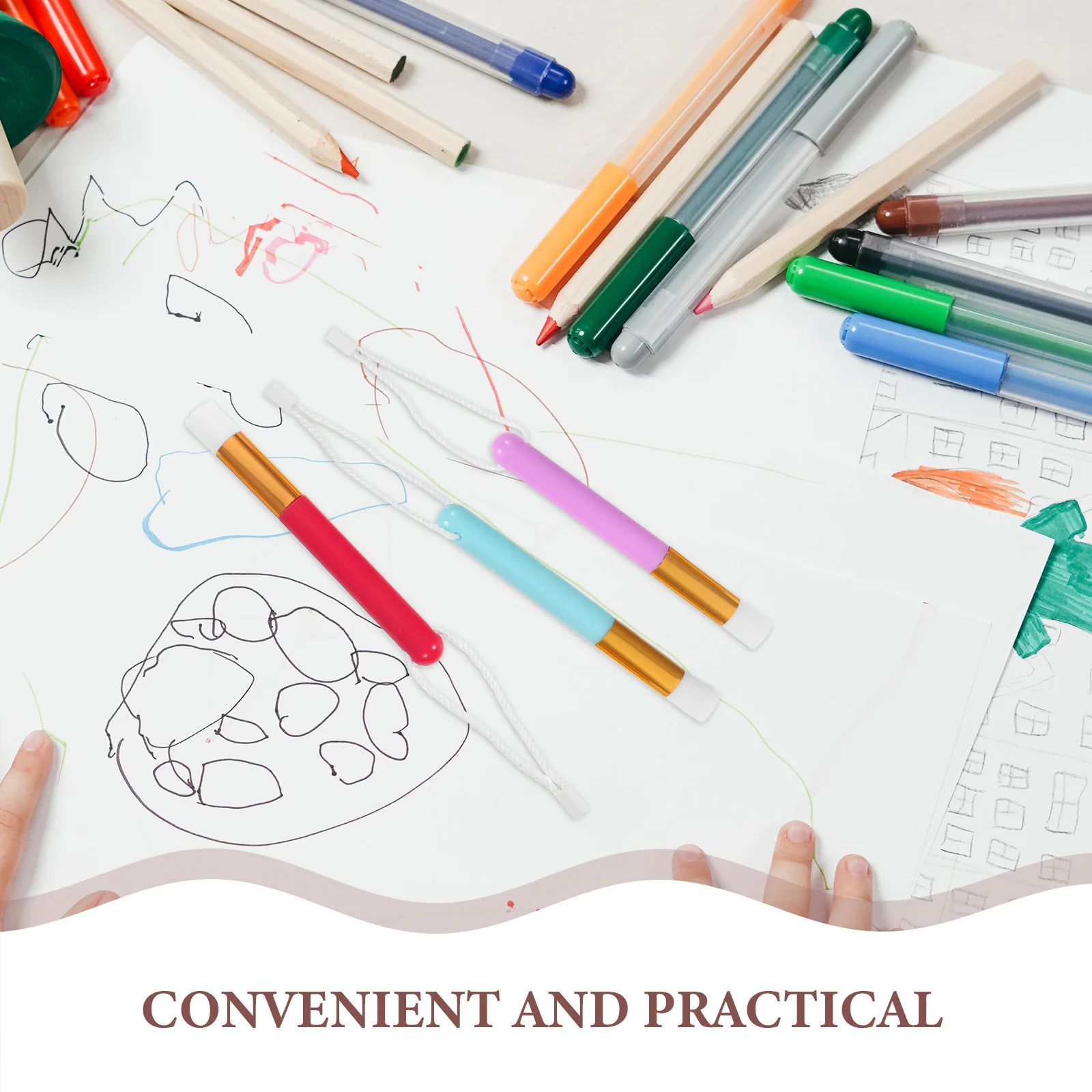 6 قطع من فرش المزج الصغيرة لخلط طلاء الحبر، تطبيق سلس، مقبض مريح، تصميم خفيف الوزن للأماكن الداخلية والخارجية #6