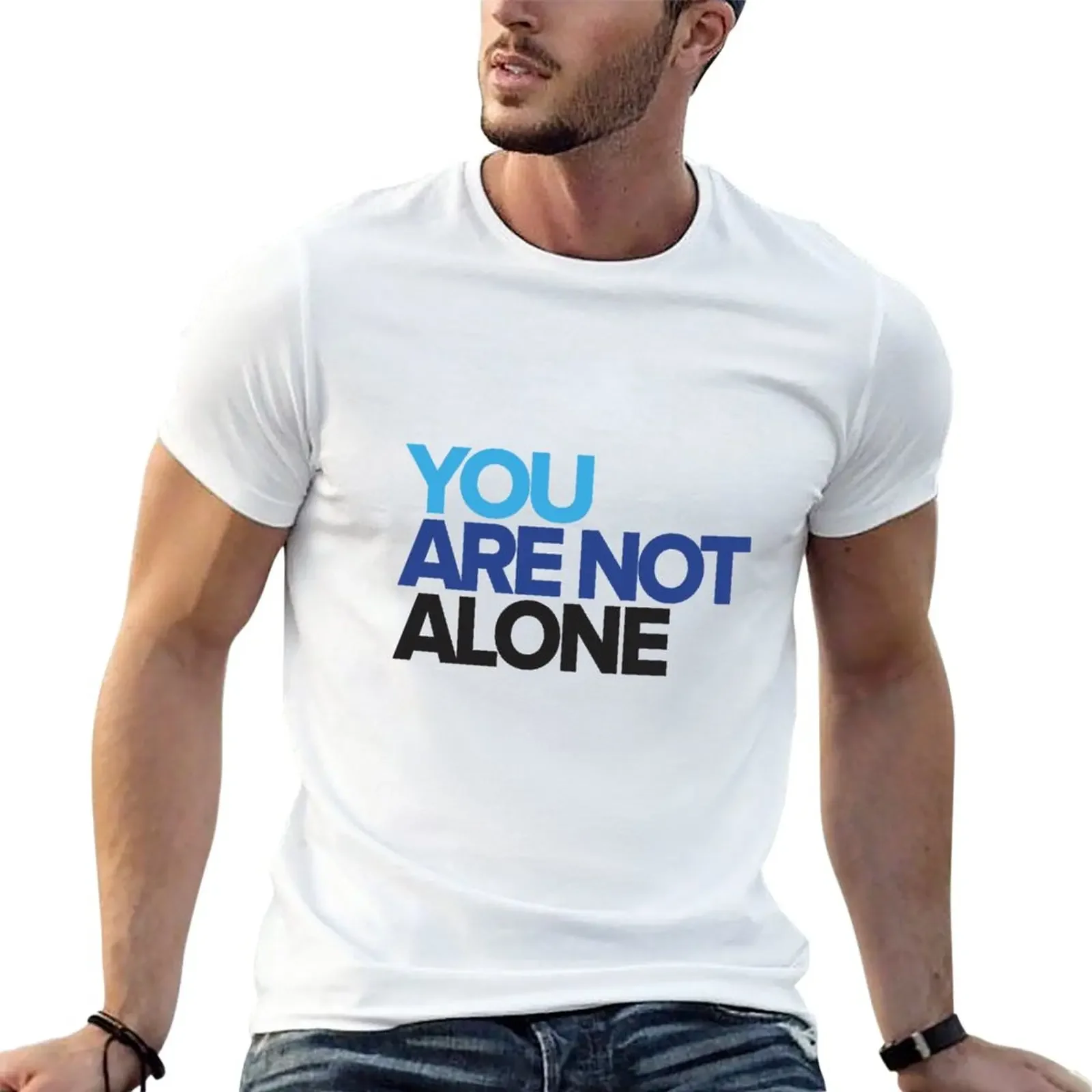 You Are Not Alone - Dear Evan Hansen T-Shirt boys white  plus size  for men graphic