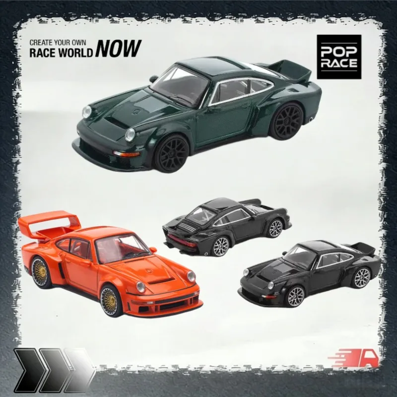 [In Stock] POPRACE 1:64 Singer 911 DLS Turbo 964 Cast Alloy Car Model, Ideal Gift for Festivals, Collection Decoration Item.