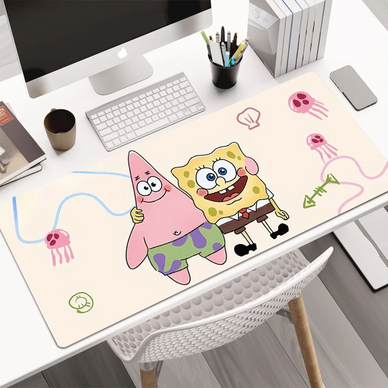 

Kawaii SpongeBob SquarePants Mouse Pad Extra Large Cute Cartoon Office Desk Pad Men's and Women's Dormitory Desk Keyboard