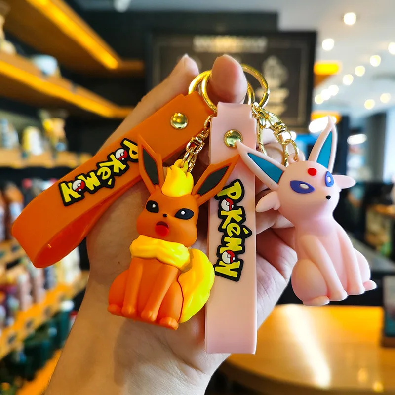 

Cartoon Pikachu Keychain Eevee Doll Hanging Decoration Business Key Accessory Cute Figurine Gift Present Toy Anime Cartoon Frind