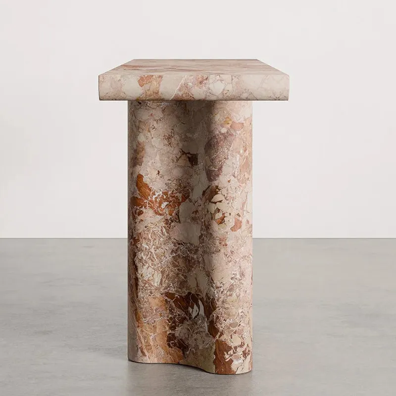 Italian natural marble entrance table Modern simple living room entrance hall strip table Art creative entrance table