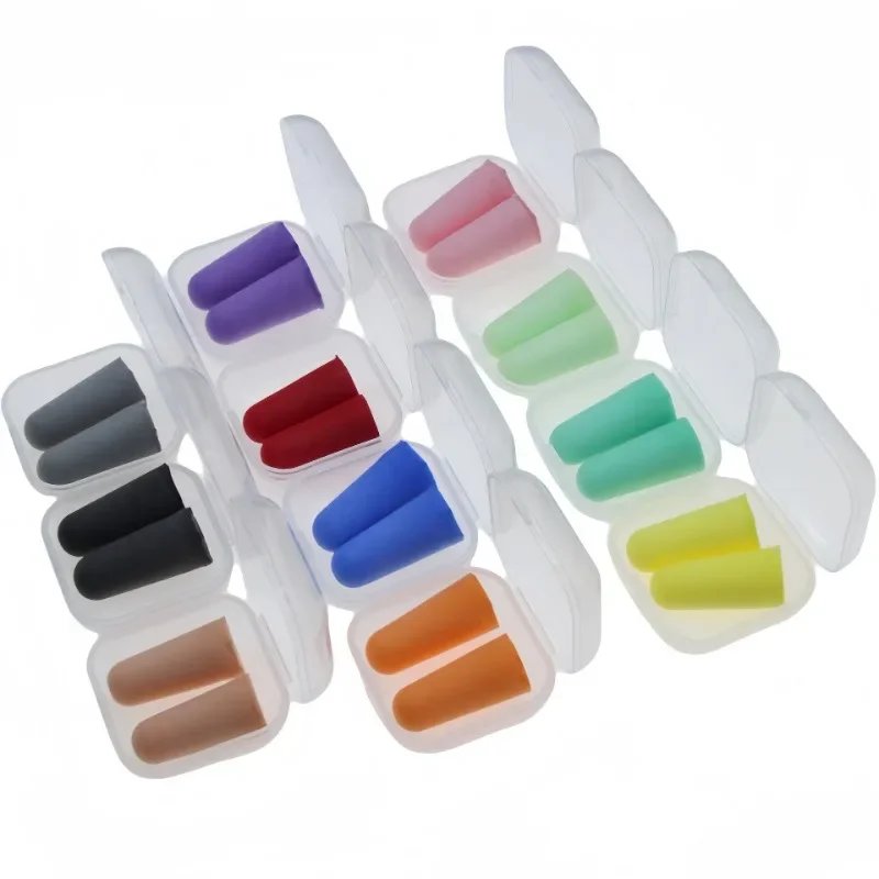 Paquet de 10 bouchons d'oreilles antibruit pour dormir/travail/étude | Mousse à rebond lent et protection insonorisée industrielle