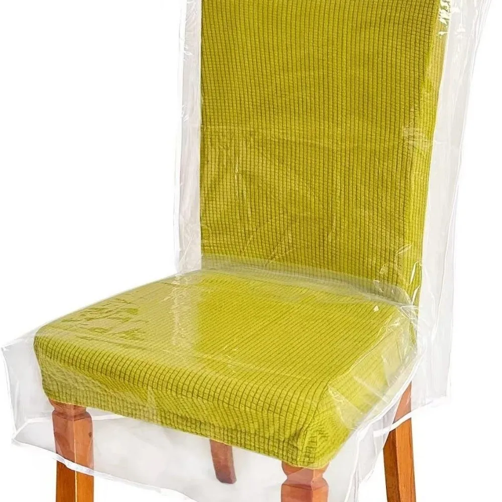 Protectors Waterproof Chair Cover Transparent Clear Chair Seat Cover Anti Scratch Dustproof PVC Chair Protector Salon Use
