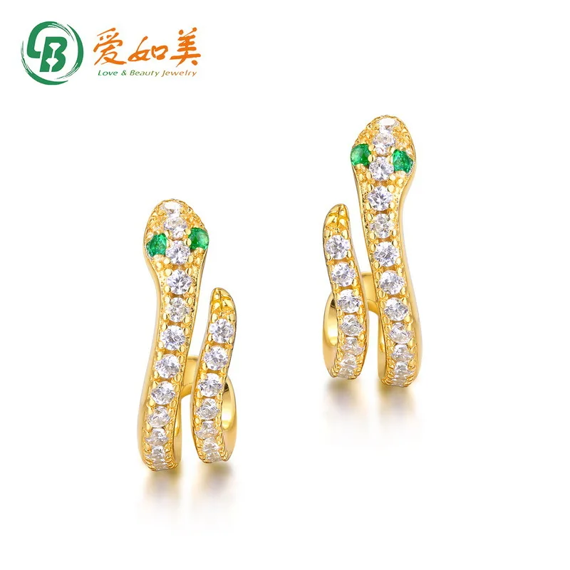 

Персонализированные модные серьги со змеей из 18-каратного золота PT950, платиновые посеребренные 7-слойные золотые серьги со змеей зодиака