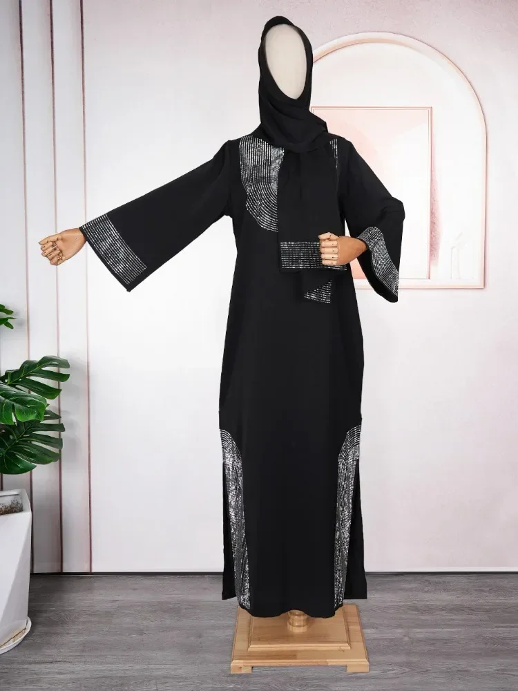 Abayas For Women Dubai Luxury 2024 African Muslim Fashion Dress Caftan Marocain Evening Party Dresses Boubou Robe Djellaba Femme