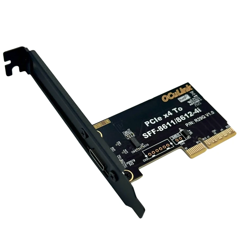 

PCIe 5.0 X4 to OCuLink SFF-8612 Adapter Card Female Adapter Card with Chip High-Speed Expansion External PCIe 5.0 X4 M.2-ABVP