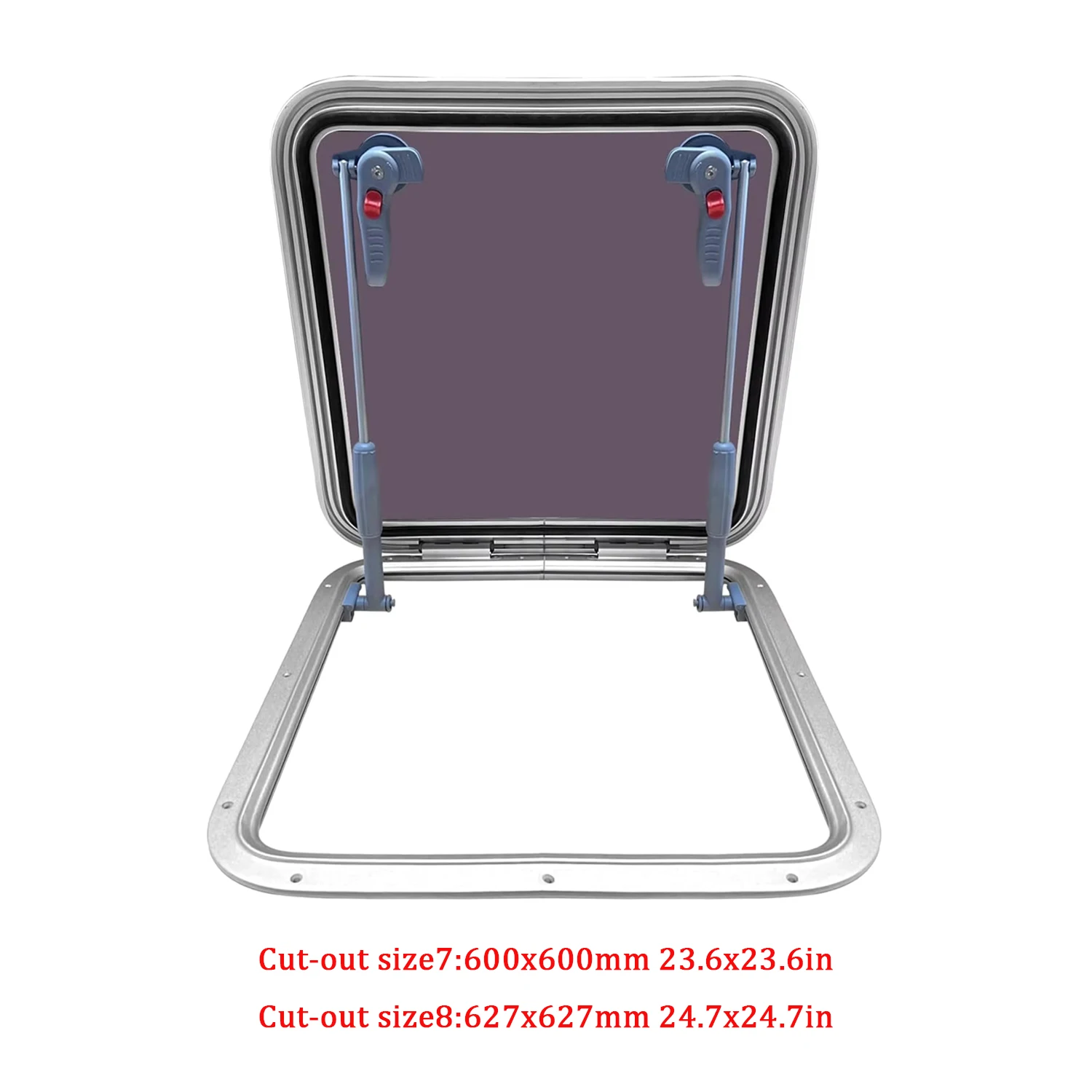 

Multi-size Marine Square Porthole Aluminum Skylight Window Hatch Door Deck with Tempered Glass for Yacht Boat Motorhome Caravan