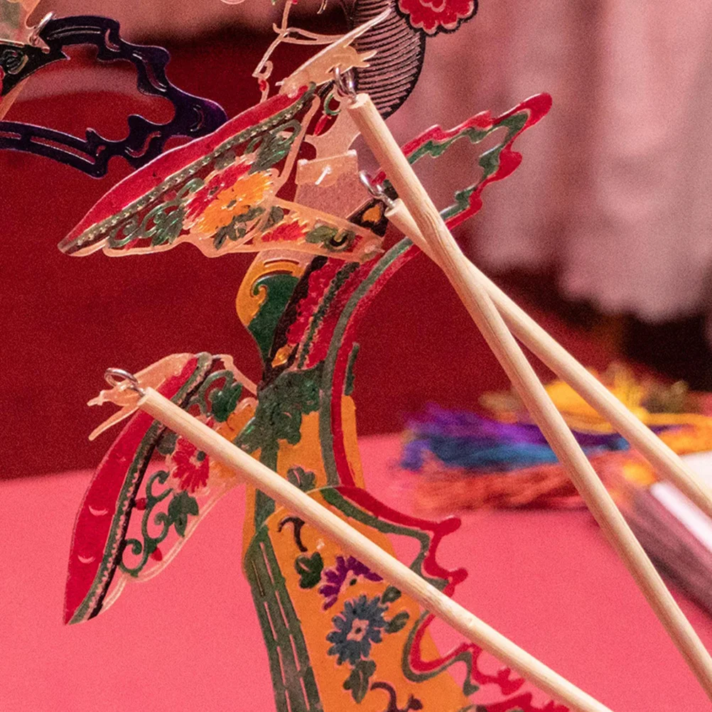 30 Stück Holzpuppen-Arm-Kontrollstäbe, 20 cm, beige Stäbchen für die Schattenherstellung, Kit für traditionelle chinesische Theaterpuppen