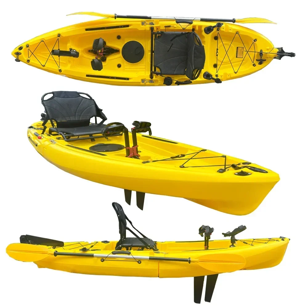 Single person splicing kayak, two person penguin foot pedal, fin foot pedal, plastic canoe, detachable and portable