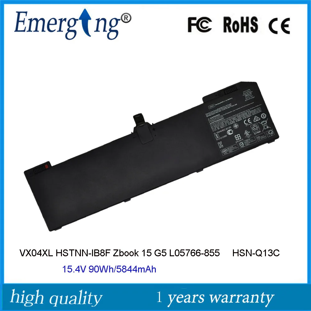 15.4V 90Wh VX04XL New Laptop Battery  for HP  Zbook 15 G5 G6 Series VX04090XL HSN-Q13C HSTNN-IB8F 4ME79AA L05766-855