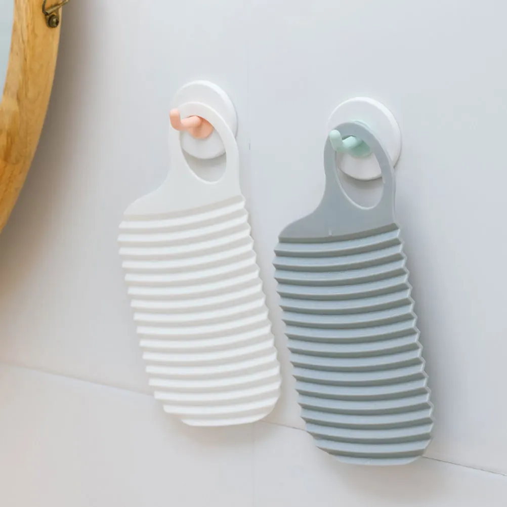 

2 Pcs Washboard for Washboard For Laundry Hand Washing Clothes Socks Underwear Portable Laundry Board White Grey